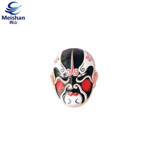 Maschera Facciale Tradizionale Meishan con Incisioni Floreali di Drago e <span class=keywords><strong>Fenice</strong></span>, Finitura in Bronzo Antico, Distintivo da Collezione del Patrimonio Culturale - Product Image 2