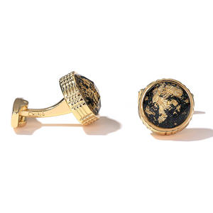 Mancuernillas de Metal de Alta Calidad y Lujo para Hombre, Estilo Vintage, Personalidad, Mancuernillas Redondas de Aleación para Camisa - Product Image 3