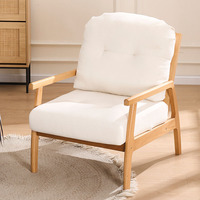Canapé-lit moderne inclinable et convertible le plus vendu, fauteuil simple pliable en cuir PU avec pieds en bois massif pour appartement et chambre