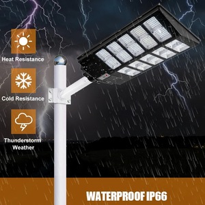 Lámpara Solar con Sensor <span class=keywords><strong>de</strong></span> Movimiento, Marco <span class=keywords><strong>de</strong></span> Aluminio, 6500K, ABS, Impermeable IP66, 600W, Todo en Uno, para Jardín y Carretera, al Mejor Precio - Product Image 2