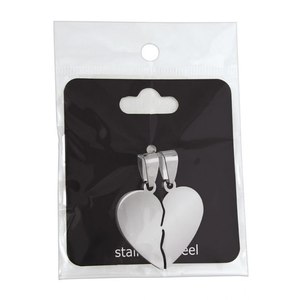 Ciondolo a Cuore in Acciaio 26x27mm, Charm e Pendente di Alta Qualità - Product Image 2