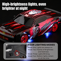 Coche de Carreras a Escala 1/24 con Tracción en las 4 Ruedas, Control Remoto de 2.4GHz, 15KM/H de Alta Velocidad, con Luces LED, Regalo