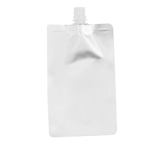 Op Maat Bedrukte Witte Drinksap Herbruikbare Voedseltuit Zakje Aluminiumfolie Zak Plastic Vloeibare Verpakking Opstaande Zak Met Zuigkracht - Product Image 3