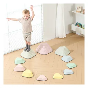 Balance Stepping Stones for Kids 11 pcs Non-Slip River Stones Obstacle Course Play Indoor Outdoor Coordination Game Sensory Toys