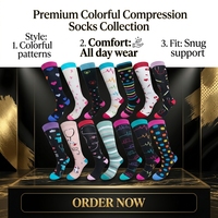 Chaussettes de compression montantes personnalisées pour femmes, 15-20 mmHg, pour la course et les infirmières, unisexe, collection 2026, vente chaude