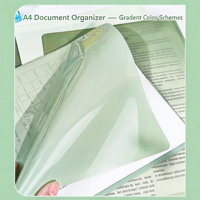 Porte-documents en plastique épais imperméable en forme de L, format A4, organisateur personnalisé avec logo, porte-documents de bureau