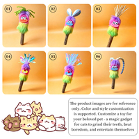 Juguete Interactivo para Gatos, Varita de Plumas, Juguete de Peluche para Gatos, Juguete con Mango de Madera para Gatitos, Juguete para Mascotas de Interior, Proveedor Mayorista OEM ODM