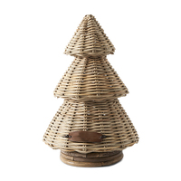 Ornements de Noël artisanaux en rotin, style campagnard, pour centre de table, décoration intérieure, fournitures de fête, excellente qualité