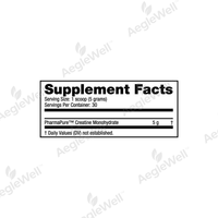 AegleWell Créatine Monohydrate en Poudre 500g – Favorise la Récupération de la Masse Musculaire Maigre – Haute Pureté – Complément Alimentaire pour l'Entraînement Physique