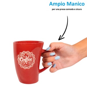 Ensemble de 6 tasses en porcelaine colorées de 350 ml, compatibles micro-ondes et lave-vaisselle, design multicolore - Product Image 3
