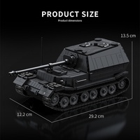 12GO97021 Rompebloques de Construcción de Modelo Militar del Destructor Ferdinand de la Segunda Guerra Mundial, Juguete de Bloques de Construcción para Ensamblar