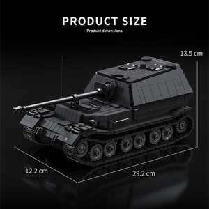 12GO97021 Rompebloques de Construcción de Modelo Militar del Destructor Ferdinand de la Segunda Guerra Mundial, Juguete de Bloques de Construcción para Ensamblar - Product Image 4