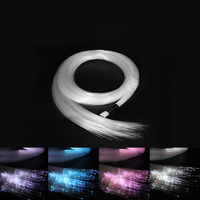 Kit de Fibre Optique PMMA Personnalisable DIY 500 pièces 2m 0.75mm +45W LED RGBW Contrôle par Application IP20 Événements Décoratifs Effet Ciel Étoilé