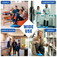 Vente en gros d'usine, prix bas, couvre-chaussures jetables en CPE de qualité médicale, recyclables, anti-poussière, pour l'intérieur