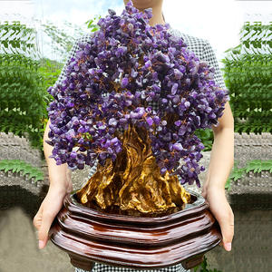 Cây đá chữa bệnh bán buôn, cây pha lê tự nhiên, cây trang trí thạch anh hồng và thạch anh tím - Product Image 6