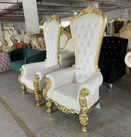 Canapé de mariage pour les mariés, fauteuil royal à dossier haut, chaise trône pour reine et roi