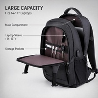 Sacs à ordinateur portables de créateurs pour hommes, sac à dos de voyage pour ordinateur portable de 17 pouces, sac à dos pour ordinateur portable de créateurs avec port de charge USB