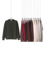 Sudadera Oversize de Algodón Terry de 420GSM con Cuello Redondo, Acabado Liso, Gruesa, para Otoño/Invierno, Unisex, OEM