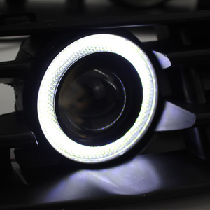 Faros Antiniebla para Volkswagen T5 con Lentes Blancas Tipo Ojo de Ángel, para Modelos 2003-2009, Instalación en la Parrilla Inferior - Product Image 3