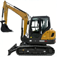 Mini-excavatrice haute performance XE60GPRO 6 tonnes avec système hydraulique à détection de charge, machine de terrassement compacte pour la construction
