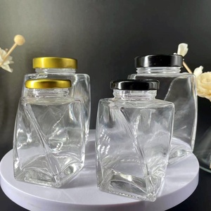 Bán buôn 150 ml 5oz Twist Shape mật ong lọ thủy tinh mứt <span class=keywords><strong>Jar</strong></span> cho mật ong Dispenser chai - Product Image 4