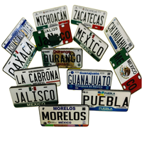 Placa de matrícula mexicana personalizada de hierro fundido con licencia, rectangular, con diseño de patriotismo, accesorio para sombrero, pin del estado, del Catálogo Spot México