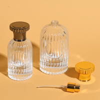 Botol Parfum Mewah Kelas Atas OEM/ODM 50 ml 100 ml Botol Kaca Parfum Silinder dengan Kotak