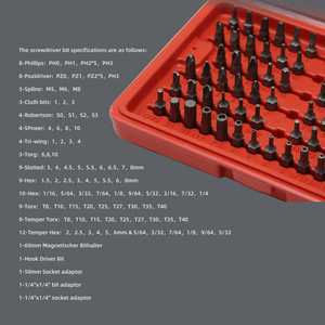 100 Pcs <b>Screwdriver</b> Batch Head <b>Set</b> Household Tool Kit Professional Screw Driver Box for Car Repair 100 Pcs <b>Screwdriver</b> - Product Image 3