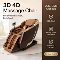 Fauteuil de massage de luxe Taijixiang 3D/4D avec mains robotisées, massage complet du corps, zéro gravité et thérapie de raclage des pieds multi-combinaisons