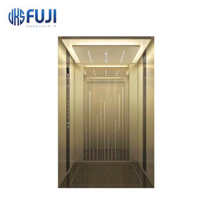 VKSFUJI Champagner Gold 800KG/1000KG Kapazität Personen aufzug MRL Kleiner persönlicher Aufzug für den Büro einsatz Getriebe loser PVC-Boden AC - Product Image 2