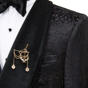 C-D-G Latest <strong>Coat</strong> Design Men Suits Tailor-Made Tuxedo 4 Pieces Blazer <strong>Velvet</strong> Lapel Wedding Party Groom Costume Homme - Product Image 3