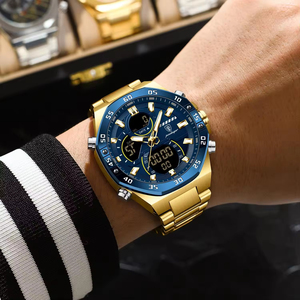 Poedagar E101 Nouvelle Montre Digitale Homme LED, Affichage Double Fuseau Horaire, Étanche en Acier Inoxydable, Montre Électronique à <span class=keywords><strong>Quartz</strong></span> pour Hommes - Product Image 5