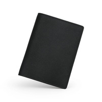 Portefeuille de passeport en cuir de veau italien à motif Saffiano, style professionnel, vente en gros OEM, livraison directe