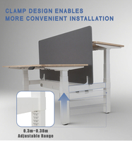 Bureau électrique moderne dos à dos réglable en hauteur Bureau d'ordinateur