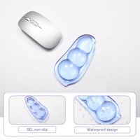 Tapis de Souris Transparent en Forme de Pois de Dessin Animé, Tapis de Clavier en Cristal pour PC, Repose-Poignet Transparent, Tapis de Souris Gaming pour la Maison et le Bureau