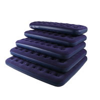 Camping Blow Up Air Matelas Pleine Taille Gonflable Pliable Air Lit Floqué haut