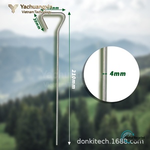 Estaca para Tienda de Campaña de Acero Inoxidable de 250 mm con Punta Circular Afilada, Equipo de Campamento para Exteriores, 1 Unidad, Embalaje en Cartón, Uso en Todas las Estaciones - Product Image 2
