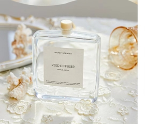 Bán Hot 100Ml Vuông Phẳng Hương Thơm Thủy Tinh Sậy Khuếch Tán Chai Với Cây Mây Gậy - Product Image 4