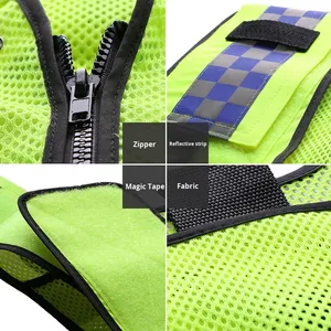 Giubbotto di salvataggio personalizzabile Multi-funzionale <span class=keywords><strong>abbigliamento</strong></span> di sicurezza riflettente per la costruzione di sicurezza giubbotto riflettente - Product Image 4