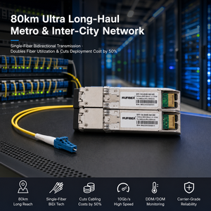 Module émetteur-récepteur optique 10G SFP+ BiDi IP 80KM avec récepteur APD, remplacement direct pour économie de <span class=keywords><strong>fibre</strong></span>, Plug & Play Simplex - Product Image 3