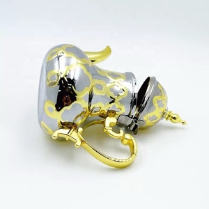 60Oz Moroccan ấm trà cà phê Maker thép không gỉ cổ ngỗng Ấm đun nước vàng Arabic Tea Pot cho nhà hàng khách sạn - Product Image 5