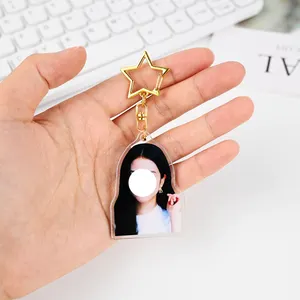 Wholesale Custom Personalized Clear Acrylic Key Chain Blank Kpop Acrylic Key Chain With Epoxy