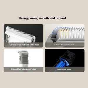 NOUVEAU <span class=keywords><strong>DOCO</strong></span> Tondeuse à cheveux électrique Couteau blanc Barber blanc 7 vitesses Réglage fin de la distance de la lame - Product Image 3