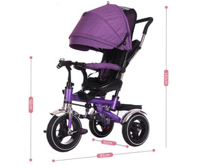 Tricycle à <span class=keywords><strong>pousser</strong></span> populaire <span class=keywords><strong>pour</strong></span> bébé, enfant, tout-petit, tricycle à 3 roues <span class=keywords><strong>pour</strong></span> enfant avec auvent - Product Image 6