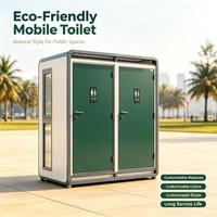 Toilettes portables modernes multi-emplacements en acier galvanisé, design écologique, construction durable, installation facile, ventilation pour