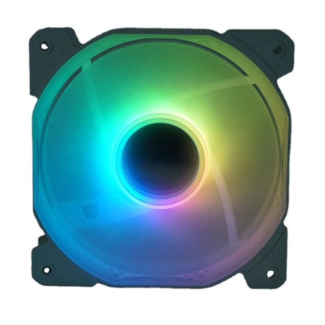 RGB Flowing Light Inside Middle Glass Mirror 12cm Cooler Cpu Fan