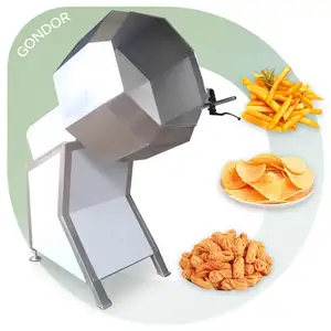 Macadamia Nut Provide Fry Food Potato Chip Seasoning Mixer Hotair Blow Nut Roasting And Flavor Machine