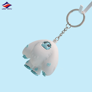 Longzhiyu dễ thương búp bê <span class=keywords><strong>Keychain</strong></span> tùy chỉnh PVC phim hoạt hình Keyring 3D mềm Silicone Móc chìa khóa nhà máy bán buôn 17 năm nhà sản xuất - Product Image 2