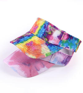 Visière <span class=keywords><strong>de</strong></span> sport tie-dye d'été pour femmes casquette creuse réglable <span class=keywords><strong>de</strong></span> haute qualité pour la <span class=keywords><strong>randonnée</strong></span> cyclisme voyage-chapeau <span class=keywords><strong>de</strong></span> pare-soleil <span class=keywords><strong>de</strong></span> plage mode - Product Image 1