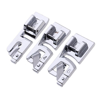 Pied presseur pour ourlet roulé 3MM/4MM/6MM pour machine à coudre domestique, accessoires de couture pour coutures plates larges